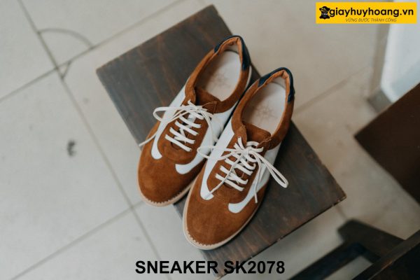 Giày da nam sneaker da lộn chính hãng SK2078 001