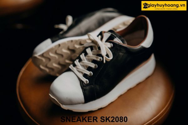 Giày da nam sneaker thủ công đế cao su bằng SK2080 004