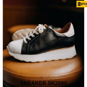 Giày da nam sneaker thủ công đế cao su bằng SK2080 003