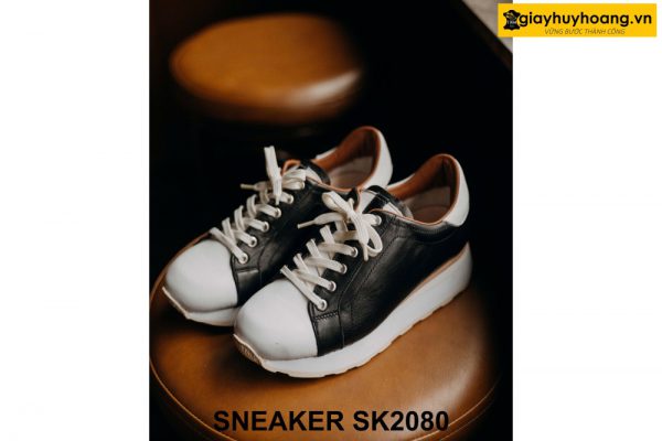 Giày da nam sneaker thủ công đế cao su bằng SK2080 002