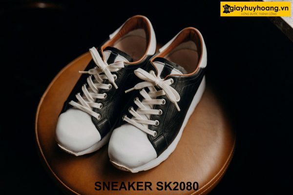 Giày da nam sneaker thủ công đế cao su bằng SK2080 001