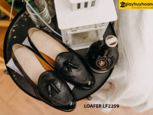 Giày da nam phối da kỳ đà thời trang Tassel Loafer LF2259 001
