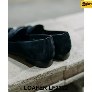 Giày lười nam da lộn xanh navy Loafer LF2322 003