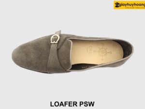 [Outlet size 40.41] Giày lười nam da lộn màu xám Loafer PSW 007