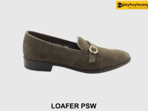 [Outlet size 40.41] Giày lười nam da lộn màu xám Loafer PSW 001