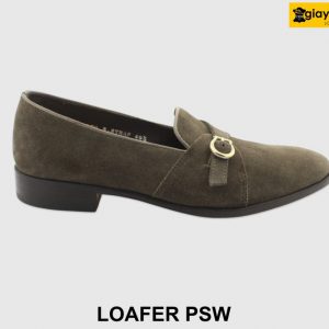 [Outlet size 40.41] Giày lười nam da lộn màu xám Loafer PSW 001