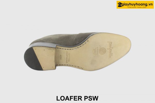 [Outlet size 40.41] Giày lười nam da lộn màu xám Loafer PSW 006