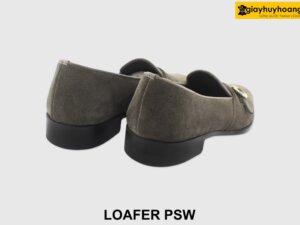 [Outlet size 40.41] Giày lười nam da lộn màu xám Loafer PSW 005