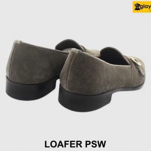 [Outlet size 40.41] Giày lười nam da lộn màu xám Loafer PSW 005