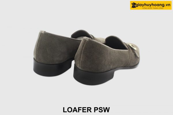 [Outlet size 40.41] Giày lười nam da lộn màu xám Loafer PSW 005