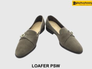 [Outlet size 40.41] Giày lười nam da lộn màu xám Loafer PSW 003