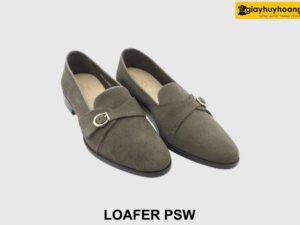 [Outlet size 40.41] Giày lười nam da lộn màu xám Loafer PSW 002
