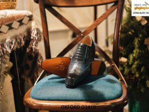 Giày tây nam Wingtips mũi sang trọng Oxford O2418 004