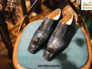 Giày tây nam Wingtips mũi sang trọng Oxford O2418 001