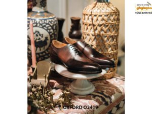 Giày da nam đế da bò cao cấp khâu goodyear Oxford O2419 002