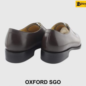 [Outlet size 40] Giày da nam mũi trơn màu nâu Oxford SGO 004