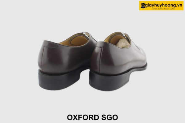 [Outlet size 40] Giày da nam mũi trơn màu nâu Oxford SGO 004