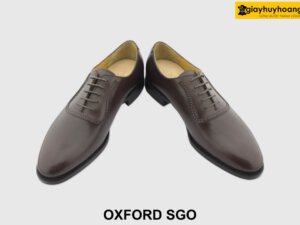 [Outlet size 40] Giày da nam mũi trơn màu nâu Oxford SGO 003