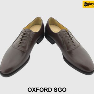 [Outlet size 40] Giày da nam mũi trơn màu nâu Oxford SGO 003