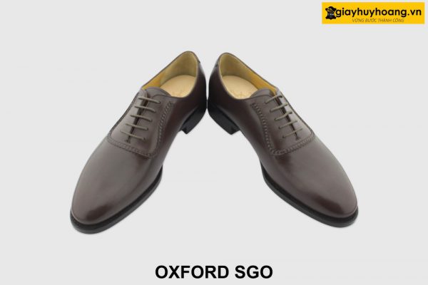 [Outlet size 40] Giày da nam mũi trơn màu nâu Oxford SGO 003