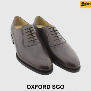 [Outlet size 40] Giày da nam mũi trơn màu nâu Oxford SGO 002