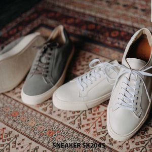 Giày da nam thể thao màu trắng Sneaker SK2045 005
