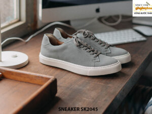 Giày da nam thể thao màu trắng Sneaker SK2045 002