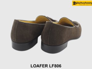 [Outlet size 41.44] Giày lười da lộn nam màu nâu Loafer LF806 006