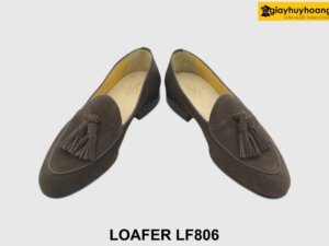 [Outlet size 41.44] Giày lười da lộn nam màu nâu Loafer LF806 005