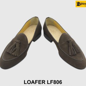 [Outlet size 41.44] Giày lười da lộn nam màu nâu Loafer LF806 005