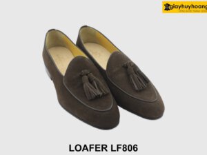 [Outlet size 41.44] Giày lười da lộn nam màu nâu Loafer LF806 004