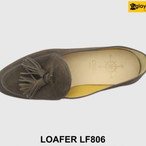 [Outlet size 41.44] Giày lười da lộn nam màu nâu Loafer LF806 003