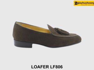 [Outlet size 41.44] Giày lười da lộn nam màu nâu Loafer LF806 001