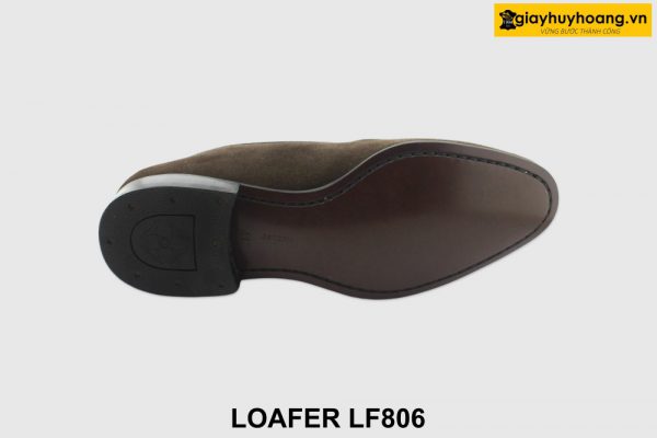 [Outlet size 41.44] Giày lười da lộn nam màu nâu Loafer LF806 002