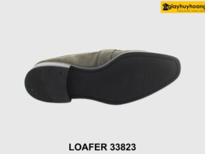 [Outlet size 38] Giày lười nam da lộn xám Loafer 33823 006