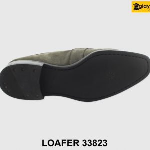 [Outlet size 38] Giày lười nam da lộn xám Loafer 33823 006