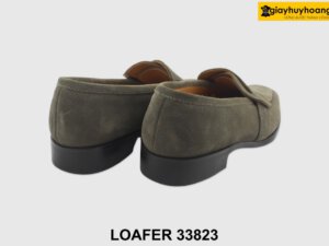 [Outlet size 38] Giày lười nam da lộn xám Loafer 33823 005