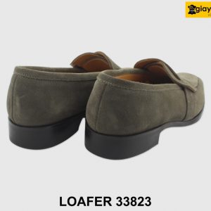 [Outlet size 38] Giày lười nam da lộn xám Loafer 33823 005
