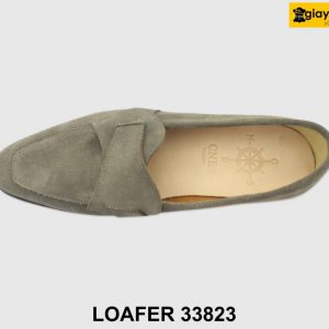 [Outlet size 38] Giày lười nam da lộn xám Loafer 33823 002