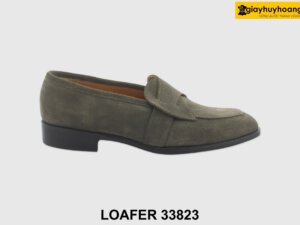 [Outlet size 38] Giày lười nam da lộn xám Loafer 33823 001