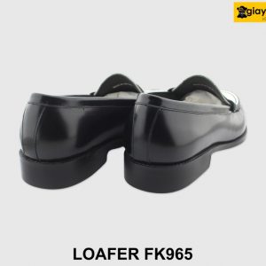 [Outlet size 41] Giày lười nam đen phối trắng Penny Loafer FK965 006