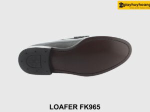 [Outlet size 41] Giày lười nam đen phối trắng Penny Loafer FK965 002