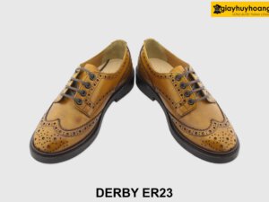 [Outlet size 40] Giày da nam mũi tròn Wingtips Derby ER23 006