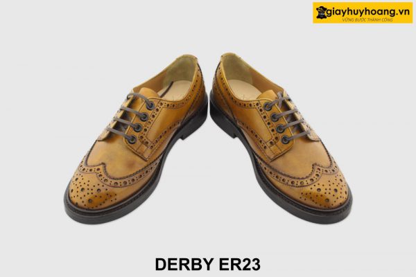 [Outlet size 40] Giày da nam mũi tròn Wingtips Derby ER23 006