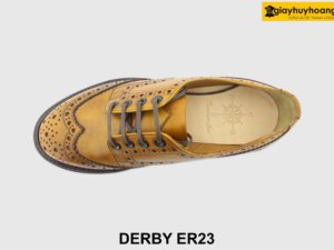 [Outlet size 40] Giày da nam mũi tròn Wingtips Derby ER23 004
