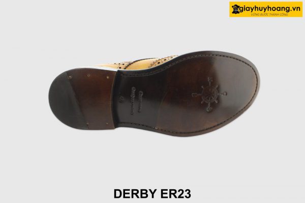 [Outlet size 40] Giày da nam mũi tròn Wingtips Derby ER23 003