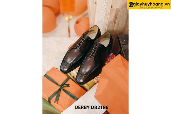 Giày da nam màu nâu chính hãng Derby DB2186 001