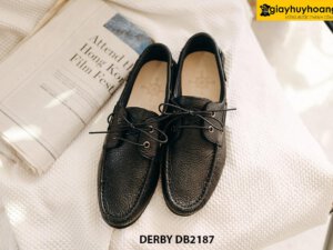 Giày buộc dây nam da hạt chống nhăn Derby DB2187 001