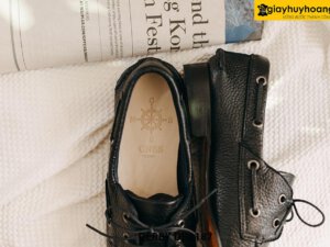 Giày buộc dây nam da hạt chống nhăn Derby DB2187 003