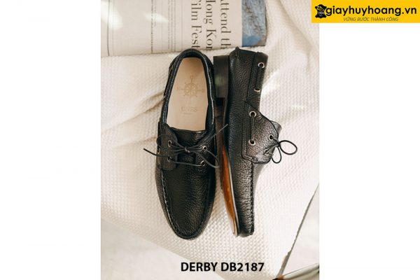 Giày buộc dây nam da hạt chống nhăn Derby DB2187 002